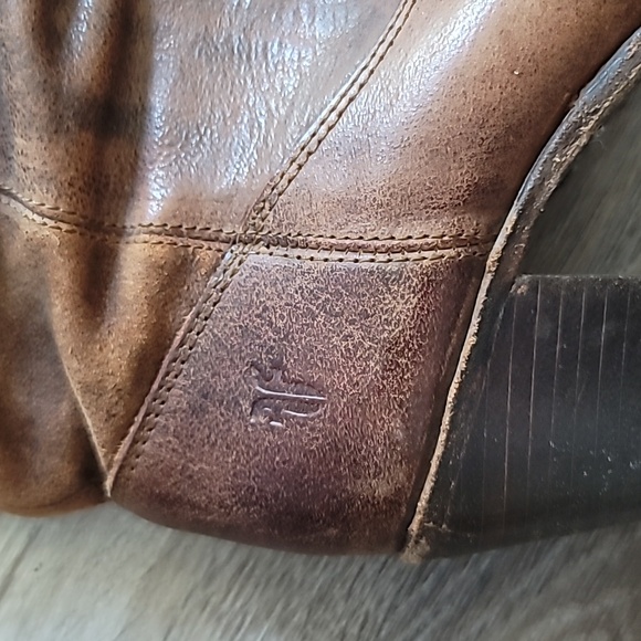 FRYE Jackie Womens Riding Boots Brown Leather Button Tall Western - Picture 5 of 10